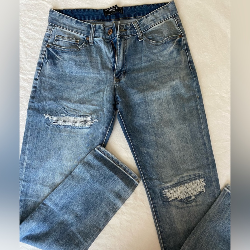 Distressed jeans